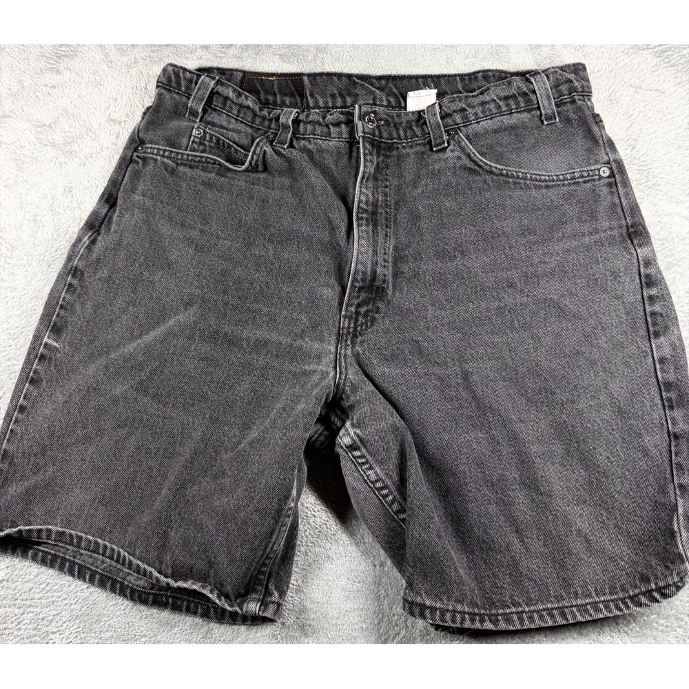 Vtg 90s Levis 550 Black Denim Shorts Mens 38 Orange Tab Relaxed Fit 36" Waist